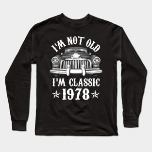 44 Year Old Vintage 1978 Classic Car 44th Birthday Gifts Long Sleeve T-Shirt